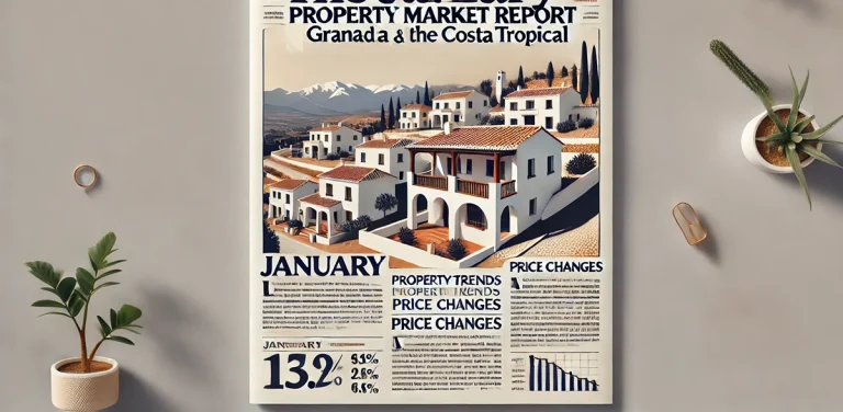 Property market report for Granada and Costa Tropical, based on January 2025 trends