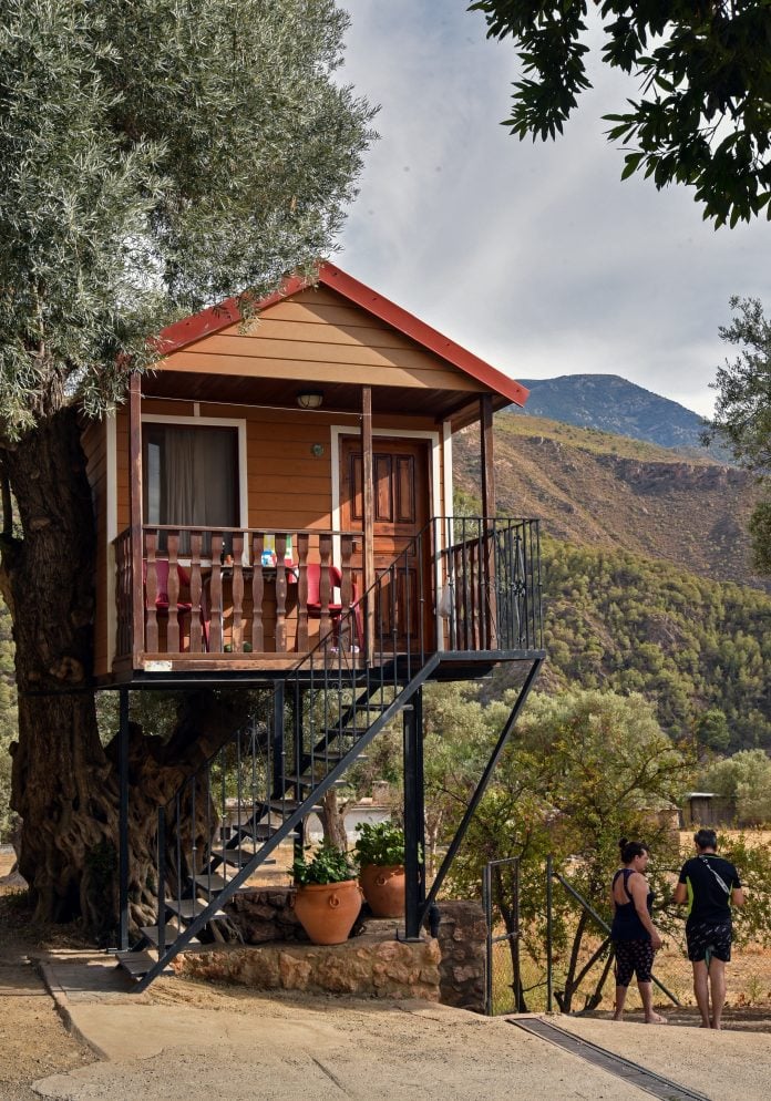 camping orgiva treehouse