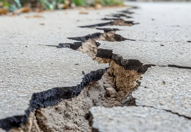 crack in ground
