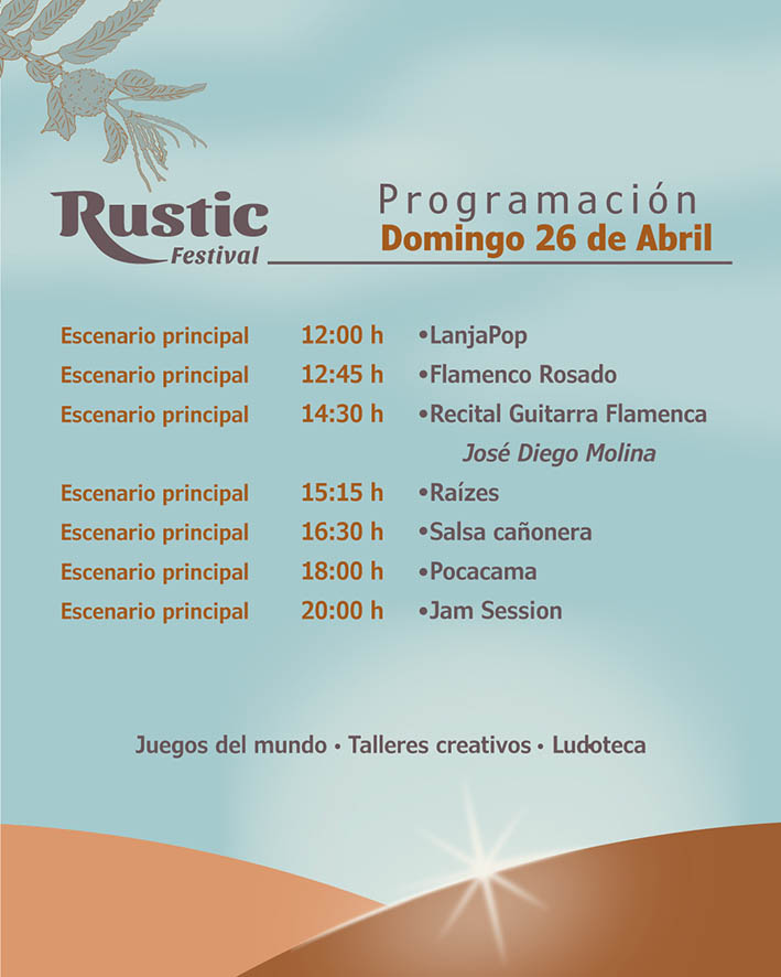 rustic festival 2026 programa domingo 26 abril 02