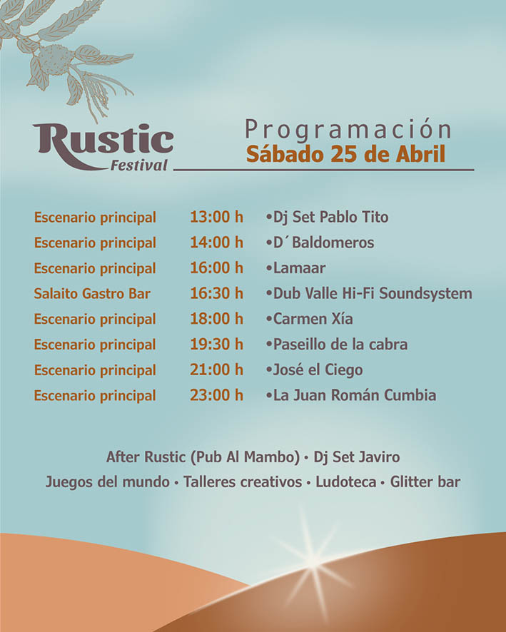 rustic festival 2026 programada sabado 25 abril 02 1