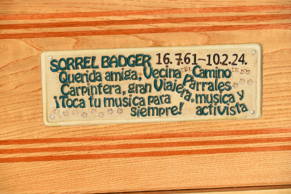 sorrel badger bench inscription 1