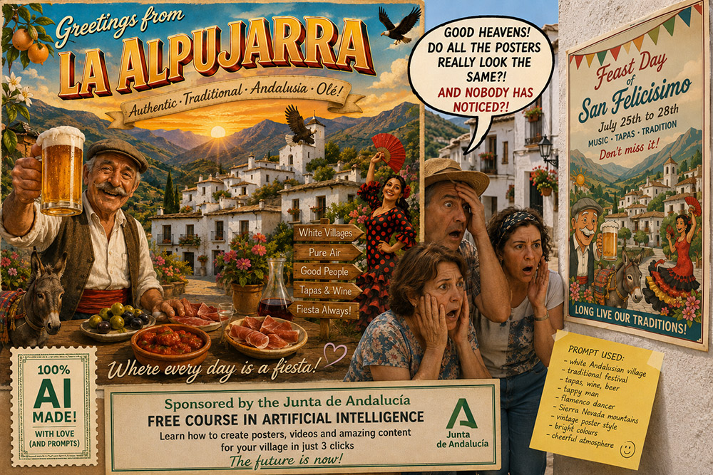 postcard ai in la alpujarra amazing