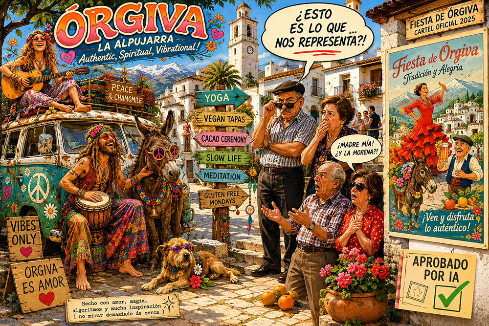 postcard ai in la alpujarra hippies 2