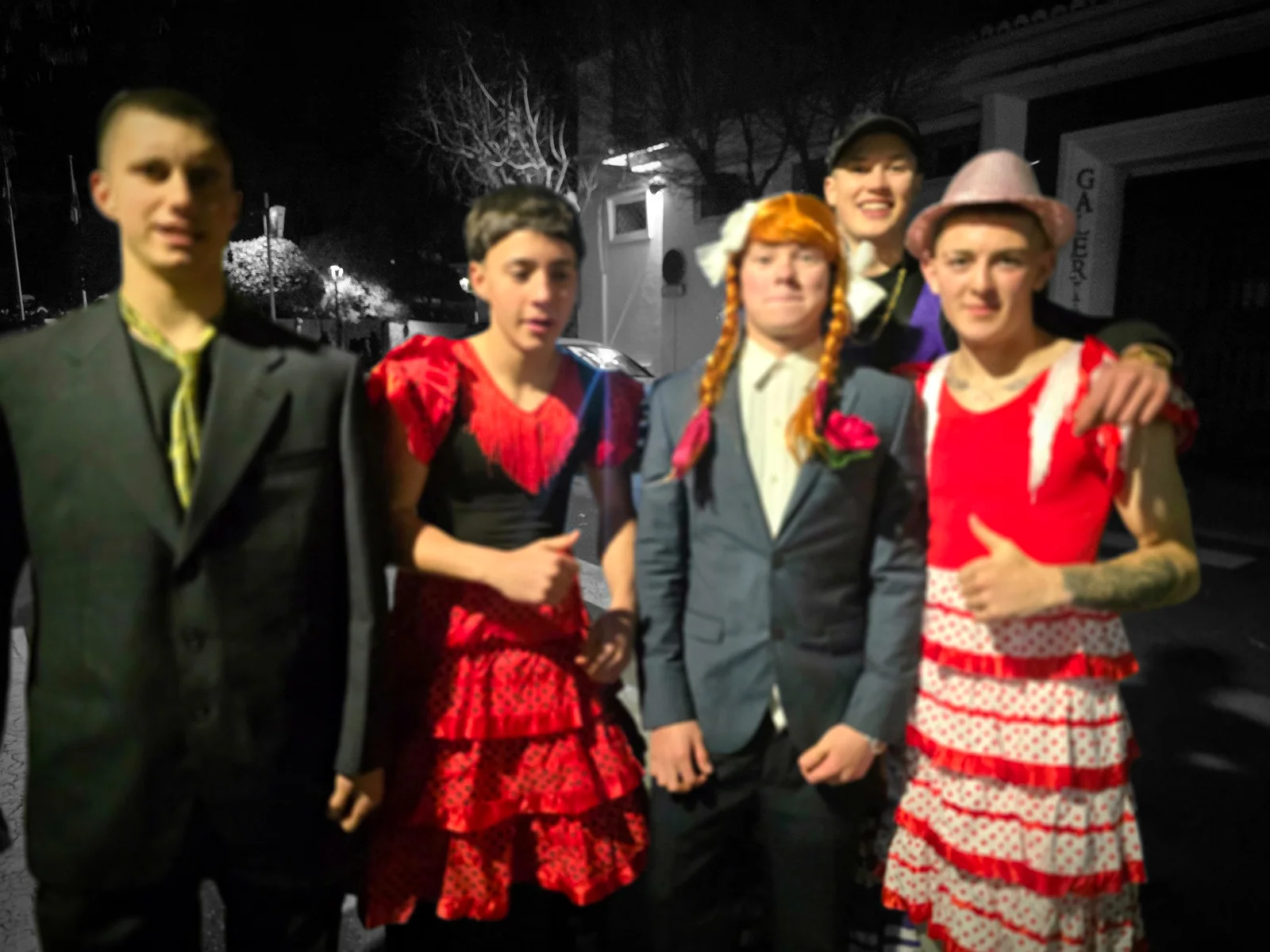 Group in Halloween costumes in Granada and La Alpujarra